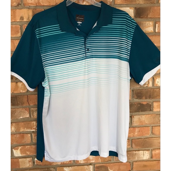 Greg Norman for Tasso Elba Teal and White Short Sleeve Polo Golf Shirt XXL - Picture 7 of 7